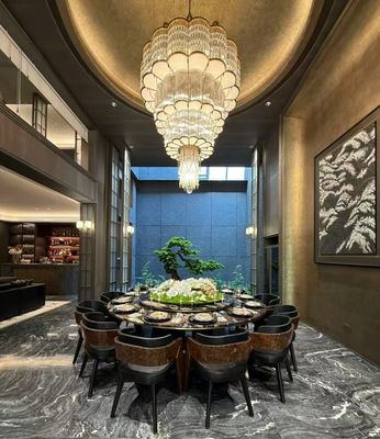 Hotel Project Decoration Staircase Hanging Pendant Lighting Crystal Chandelier