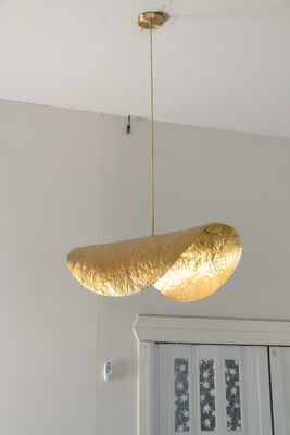 Classic Lotus Leaf Lamp Brass Shade Metal LED Pendant Lighting Chandelier Industrial Light Fixtures for Dining Room Kitchen