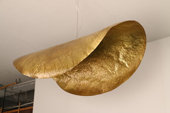 Home Decor Modern Copper Lotus Leaf Chandelier Luxury Designer Art Light for Restaurant Clothing Store Pendant Lights