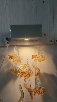 Transparent Gold Side Leaf Shape Luxury Glass Ceiling Chandelier Glass Parts for Chandelier