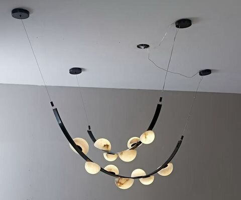 Nordic Modern Snowflake Marble Chandelier for Dining Room Study Hotel E26 AC Simple Creative Designer Living Room Lighting