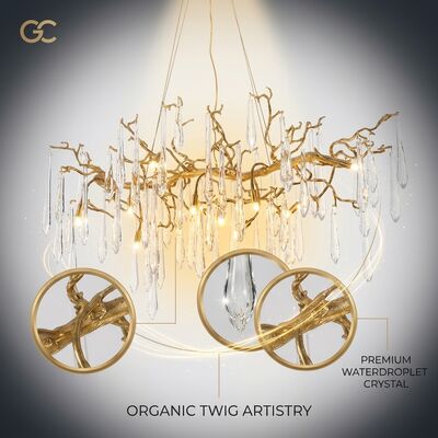Grand Foyer Cascade Crystal Chandelier Multi Tier Ceiling Fixture Stunning For High Ceiling Atrium Hotel Entrance
