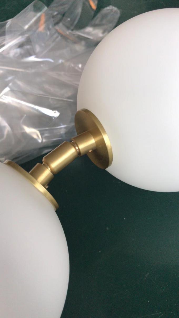 আধুনিক গোল্ডেন চ্যান্ডেলিয়ার হোম ডেকোরেশন বেডরুম লিভিং রুম এলইডি রিং গ্লাস পার্লিং হ্যাং ল্যাম্প 4