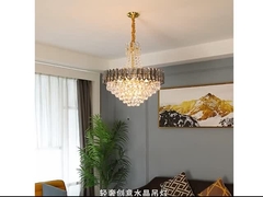 সোনার স্ফটিক দুল চ্যান্ডেলাইয়ার লাইট