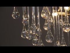 সাজসজ্জা ঝাড়বাতি ডুप्लेक्स লিভিং রুম পাতার শাখা ক্রিস্টাল ঝাড়বাতি গোল ভিলা হোটেল