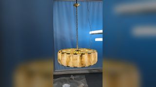 আয়রন Scagliola মার্বেল ল্যাম্পশ্যাড সঙ্গে উচ্চ শেষ দুল লাইট