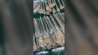 সিঁড়ি ক্রিস্টাল রিবন দুল হালকা কাস্টম ইউরোপীয় চ্যান্ডেলাইয়ার LED ব্রাশ ঝুলন্ত