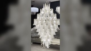 কাস্টম ক্যাসকেড রেইন ক্রিস্টাল চ্যান্ডেলাইয়ার গোল্ড রডস হোটেল গ্যালারি ভিলা ক্লাব লাক্সারি লিনিয়ার