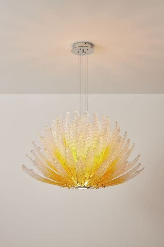 Customizable Modern Nordic Crystal Chandelier LED Lighting Adjustable Height