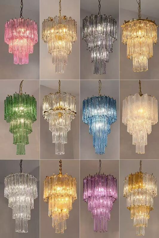 Italian Colorful Luxury Crystal Chandeliers Modern Glass Hanging Lamps Hotel Pendant Ceiling Lighting Crystal Chandelier
