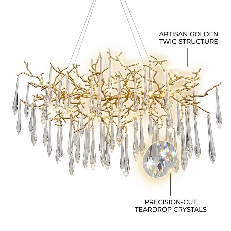 Multi-Tier Crystal Foyer Chandelier Titanium Gold Hotel Villa Entrance Large Luxury Pendant Light