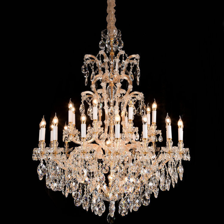 Warm White Crystal Candlestick Chandelier E14 LED Candlelight for Exclusive Club Halls