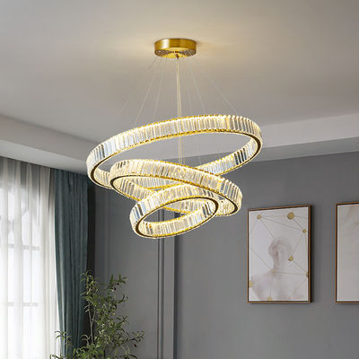5-30m2 আধুনিক LED ক্রিস্টাল চ্যান্ডেলাইয়ার সিলিং লাইট ডিমেবল