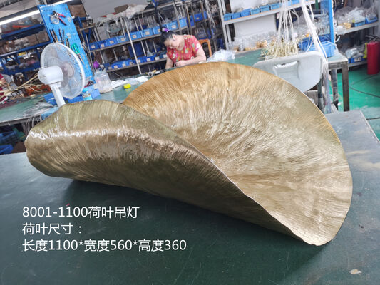 হোম ডেকোরেশন আধুনিক তামার লোটাস পাতা চ্যান্ডেলিয়ার বিলাসবহুল ডিজাইনার আর্ট লাইট রেস্টুরেন্ট পোশাক দোকান দুল লাইট