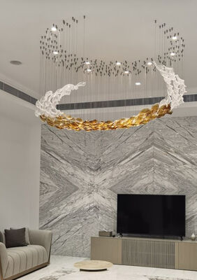 ডেকো ঝাড়বাতি উইকার ফিক্সচার ক্রিস্টাল এলইডি আর্ট ওয়েস্ট ল্যাম্প আধুনিক ঝাড়বাতি