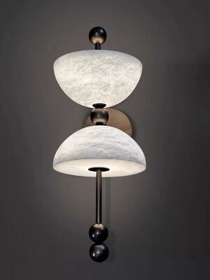 মার্বেল গোলার্ধের ওয়াল ল্যাম্প ম্যাট মণিকড়ি সজ্জা হোটেল ভিলা রেস্টুরেন্ট পটভূমি উজ্জ্বল তরমুজ মার্বেল ওয়াল লাইট